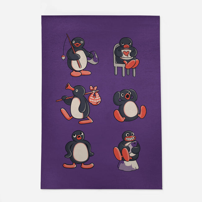 Penguin Moods-None-Outdoor-Rug-Arigatees