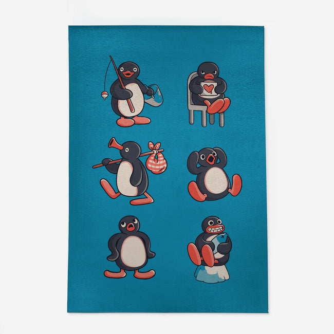 Penguin Moods-None-Outdoor-Rug-Arigatees