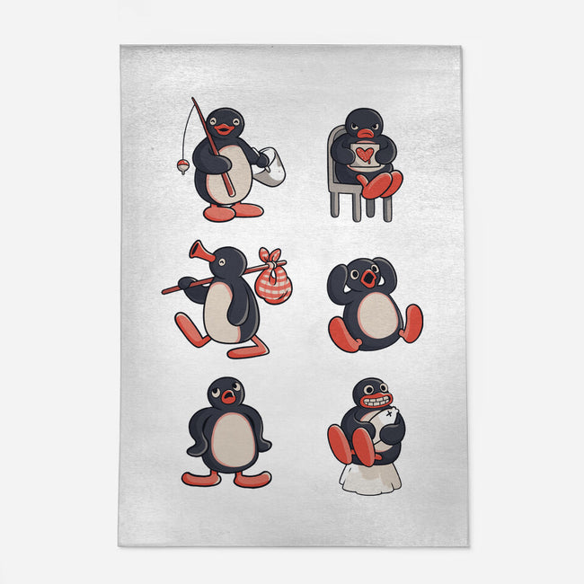 Penguin Moods-None-Outdoor-Rug-Arigatees