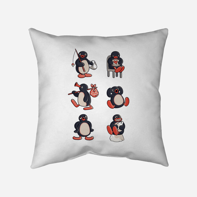 Penguin Moods-None-Non-Removable Cover w Insert-Throw Pillow-Arigatees