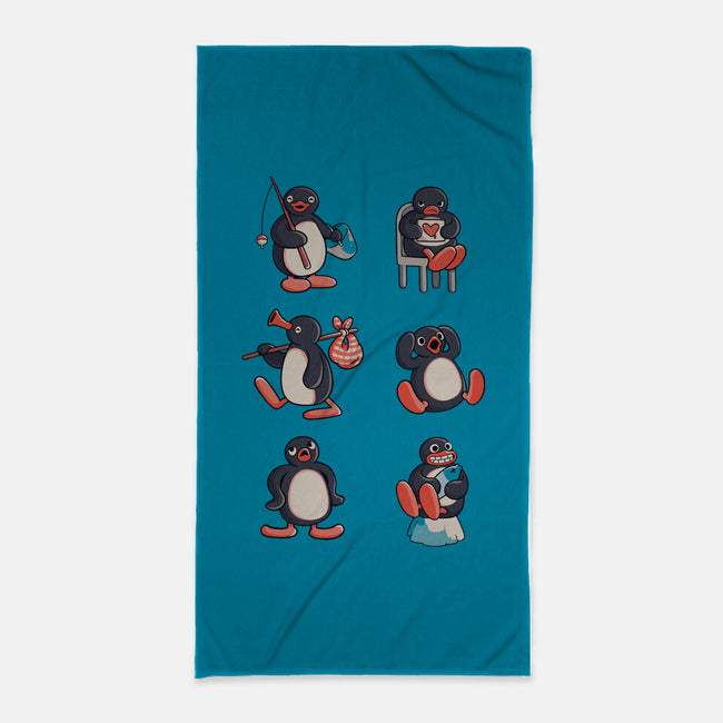 Penguin Moods-None-Beach-Towel-Arigatees