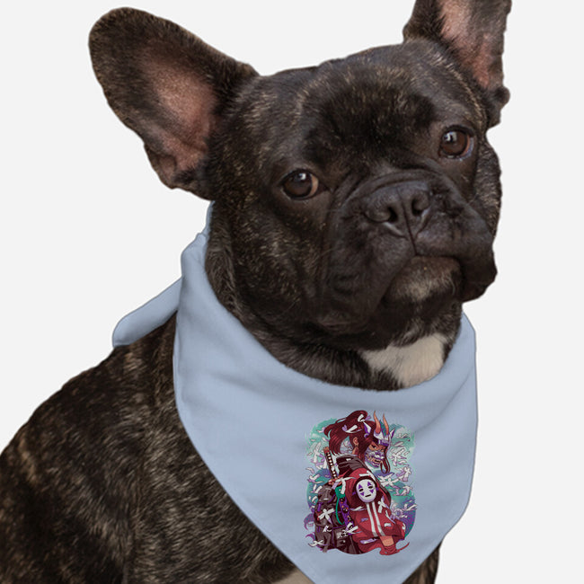 White Dragon Samurai-Dog-Bandana-Pet Collar-Bruno Mota