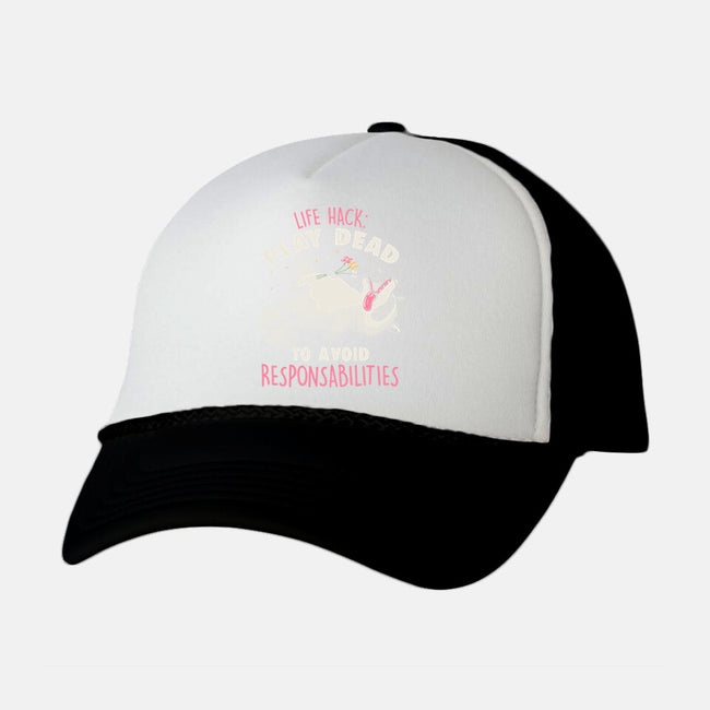 Play Dead-Unisex-Trucker-Hat-koalastudio