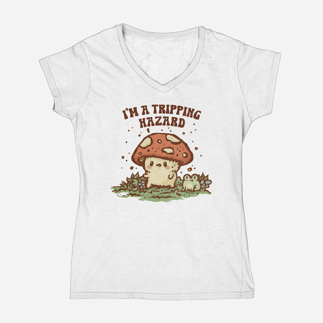 Tripping Hazard-Womens-V-Neck-Tee-kg07