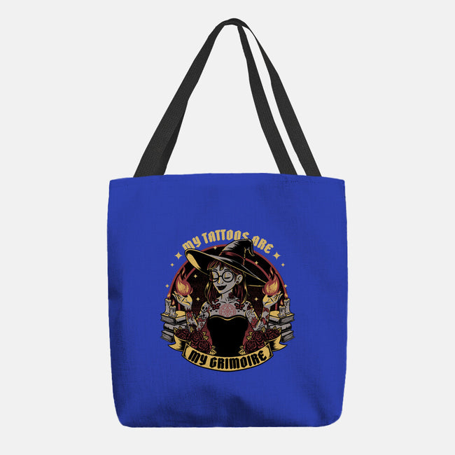 Witch Tattoo Grimoire-None-Basic Tote-Bag-Studio Mootant