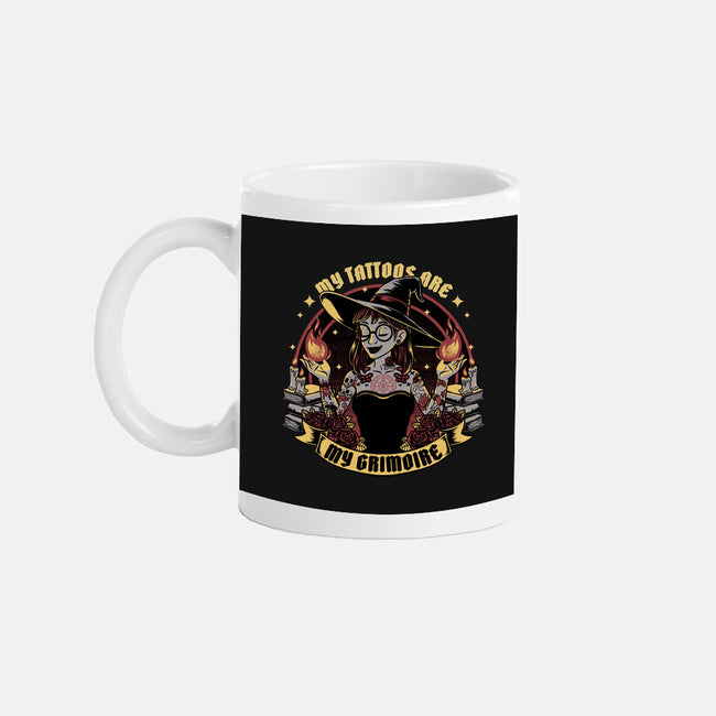 Witch Tattoo Grimoire-None-Mug-Drinkware-Studio Mootant