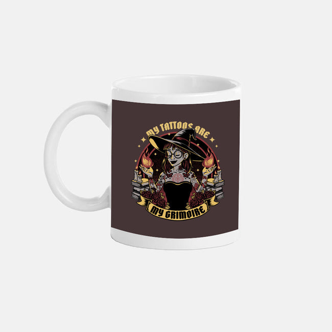 Witch Tattoo Grimoire-None-Mug-Drinkware-Studio Mootant