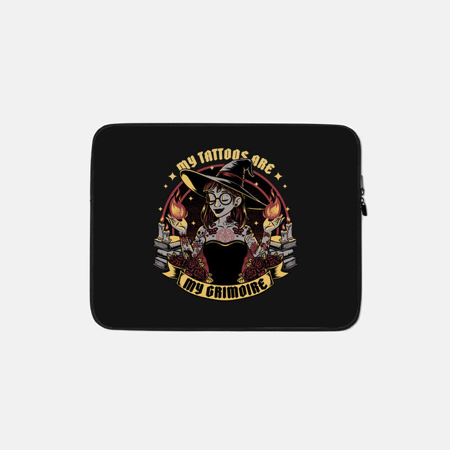 Witch Tattoo Grimoire-None-Zippered-Laptop Sleeve-Studio Mootant