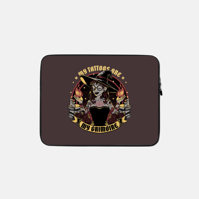 Witch Tattoo Grimoire-None-Zippered-Laptop Sleeve-Studio Mootant