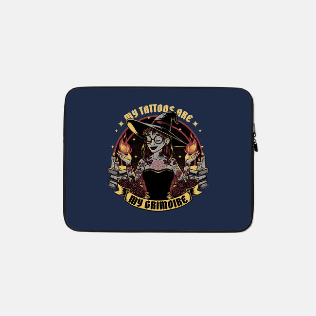 Witch Tattoo Grimoire-None-Zippered-Laptop Sleeve-Studio Mootant