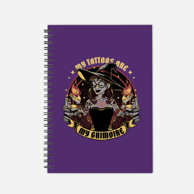 Witch Tattoo Grimoire-None-Dot Grid-Notebook-Studio Mootant