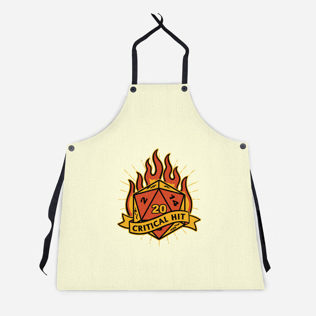 RPG Fire Dice Tattoo-Unisex-Kitchen-Apron-Studio Mootant