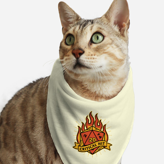 RPG Fire Dice Tattoo-Cat-Bandana-Pet Collar-Studio Mootant