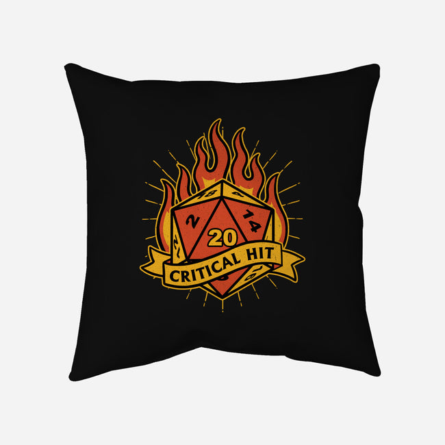 RPG Fire Dice Tattoo-None-Non-Removable Cover w Insert-Throw Pillow-Studio Mootant