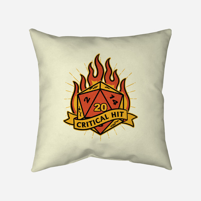 RPG Fire Dice Tattoo-None-Removable Cover w Insert-Throw Pillow-Studio Mootant