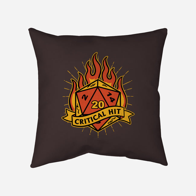 RPG Fire Dice Tattoo-None-Removable Cover w Insert-Throw Pillow-Studio Mootant