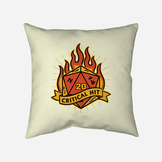 RPG Fire Dice Tattoo-None-Removable Cover-Throw Pillow-Studio Mootant