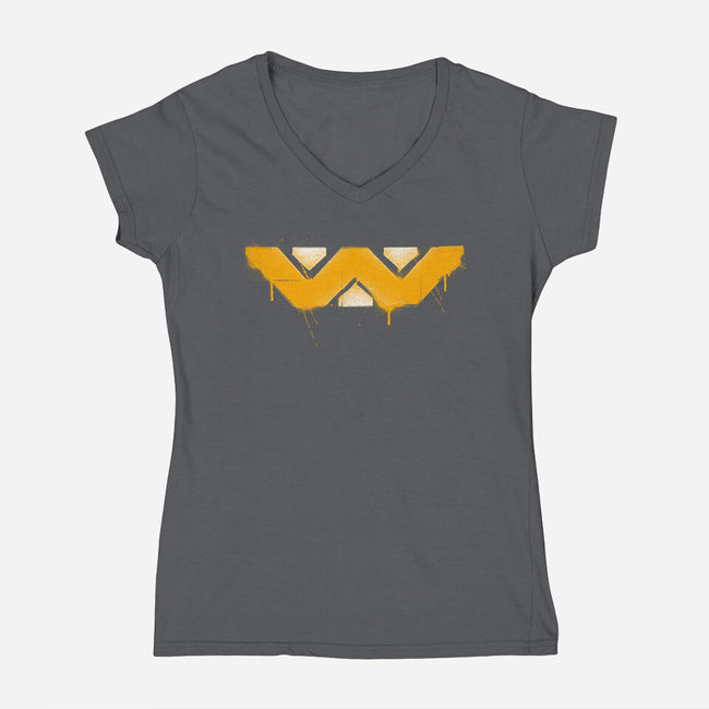 WYC Stencil-Womens-V-Neck-Tee-Getsousa!