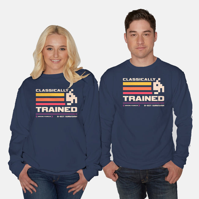 Classically Trained For Retro Gamers-Unisex-Crew Neck-Sweatshirt-sachpica