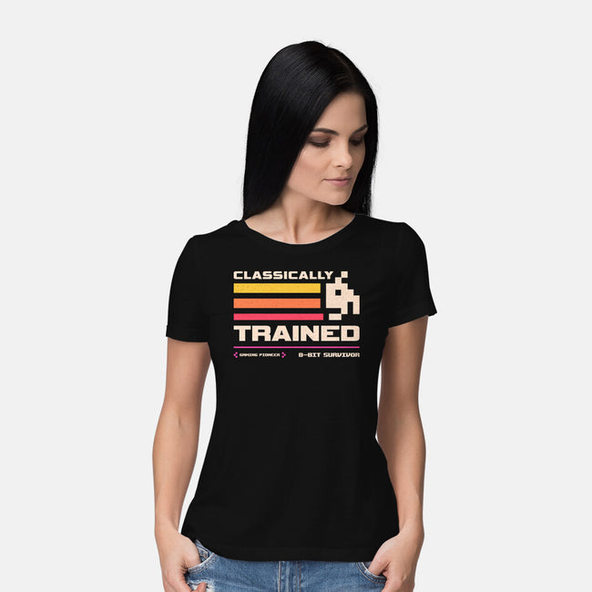 Classically Trained For Retro Gamers-Womens-Basic-Tee-sachpica