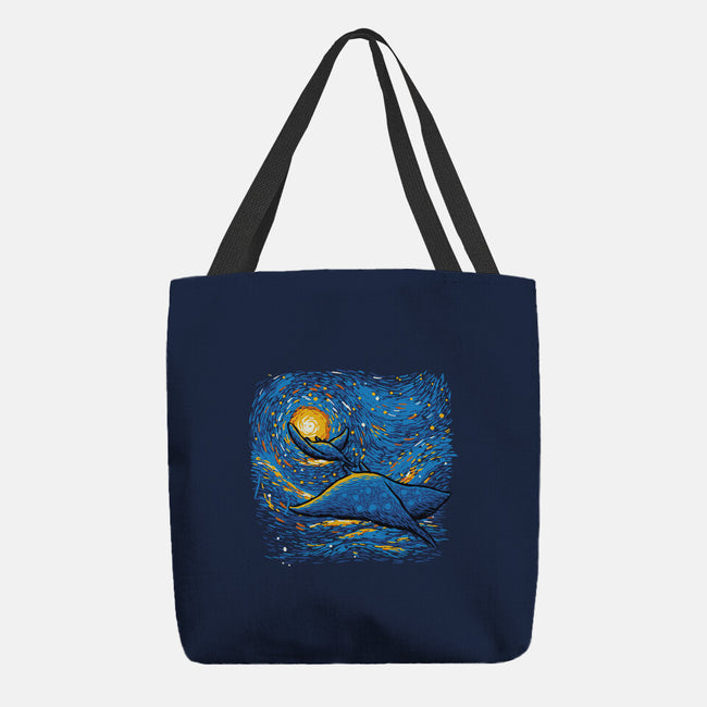 Starry Sky Sea Manta Ray-None-Basic Tote-Bag-tobefonseca