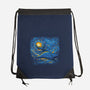 Starry Sky Sea Manta Ray-None-Drawstring-Bag-tobefonseca
