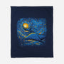 Starry Sky Sea Manta Ray-None-Fleece-Blanket-tobefonseca