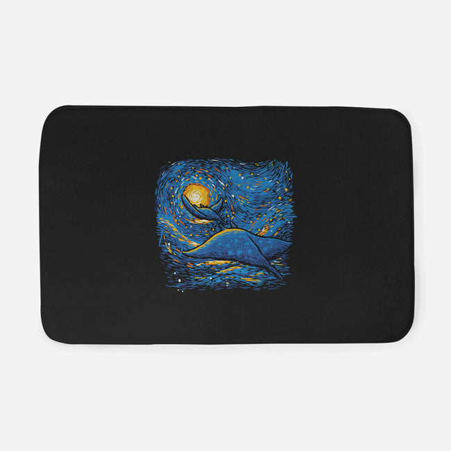 Starry Sky Sea Manta Ray-None-Memory Foam-Bath Mat-tobefonseca