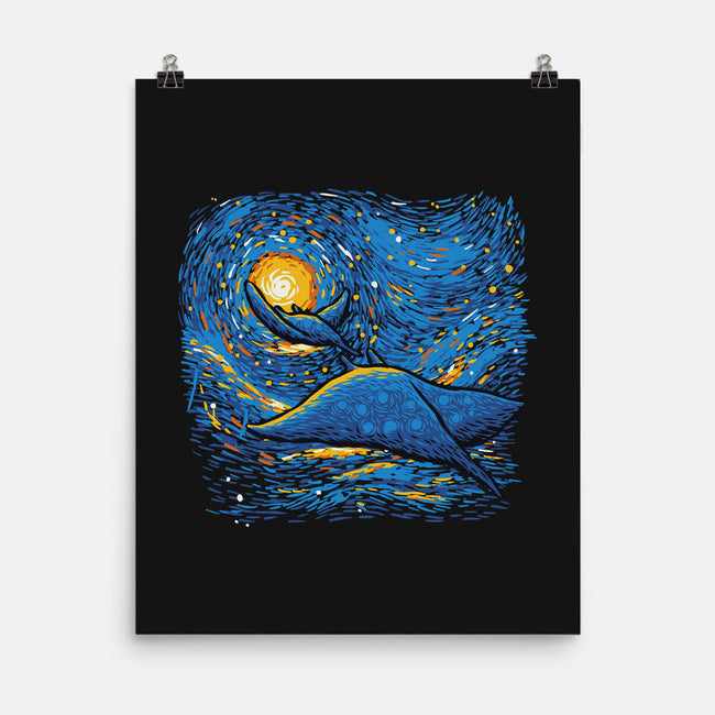 Starry Sky Sea Manta Ray-None-Matte-Poster-tobefonseca