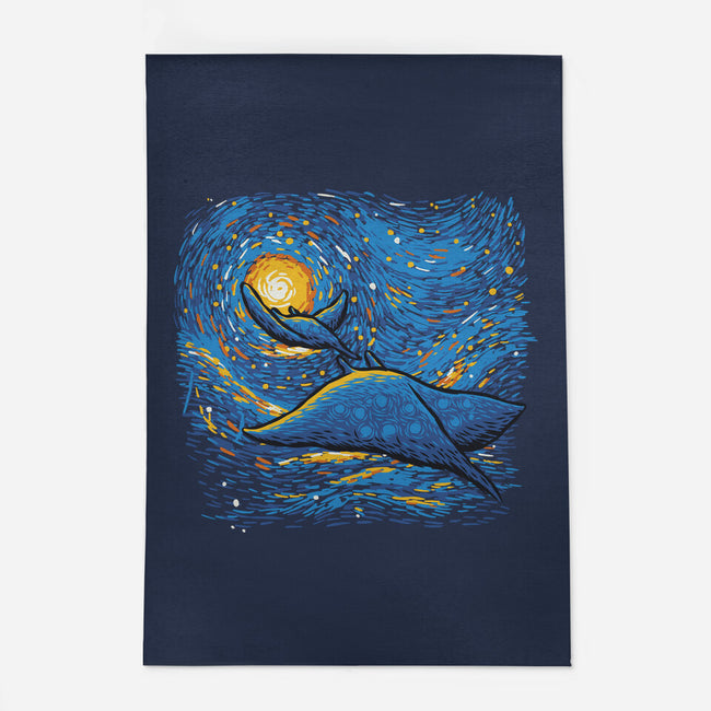 Starry Sky Sea Manta Ray-None-Outdoor-Rug-tobefonseca