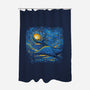 Starry Sky Sea Manta Ray-None-Polyester-Shower Curtain-tobefonseca
