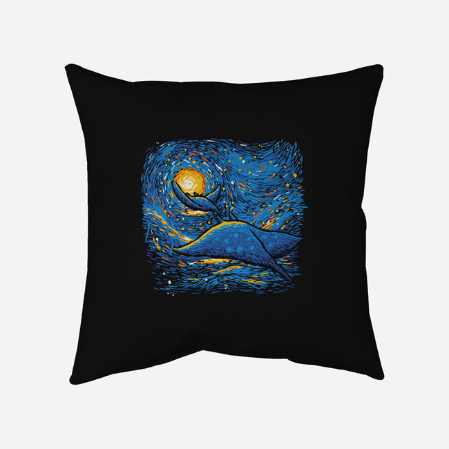 Starry Sky Sea Manta Ray-None-Removable Cover w Insert-Throw Pillow-tobefonseca