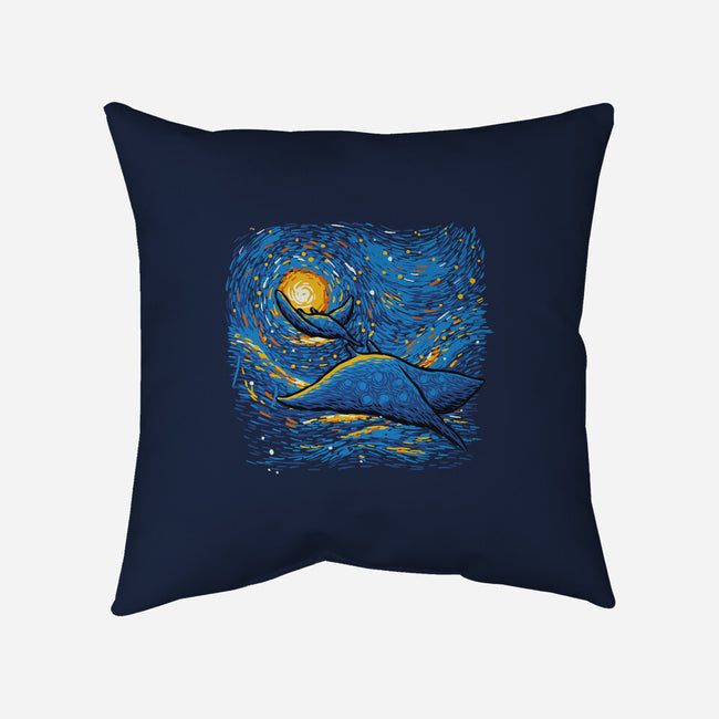 Starry Sky Sea Manta Ray-None-Removable Cover w Insert-Throw Pillow-tobefonseca