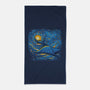 Starry Sky Sea Manta Ray-None-Beach-Towel-tobefonseca