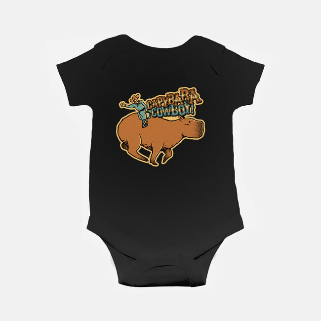 Capybara Cowboy-Baby-Basic-Onesie-tobefonseca