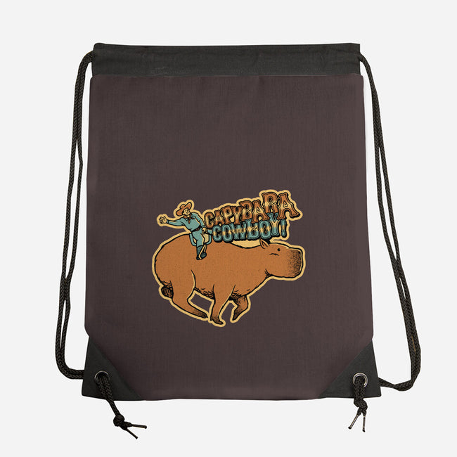 Capybara Cowboy-None-Drawstring-Bag-tobefonseca