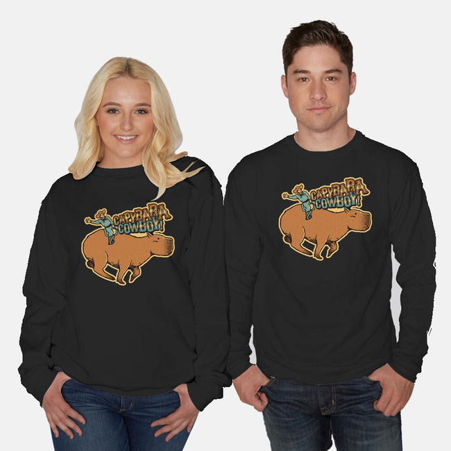 Capybara Cowboy-Unisex-Crew Neck-Sweatshirt-tobefonseca