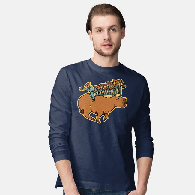 Capybara Cowboy-Mens-Long Sleeved-Tee-tobefonseca