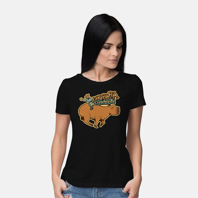 Capybara Cowboy-Womens-Basic-Tee-tobefonseca