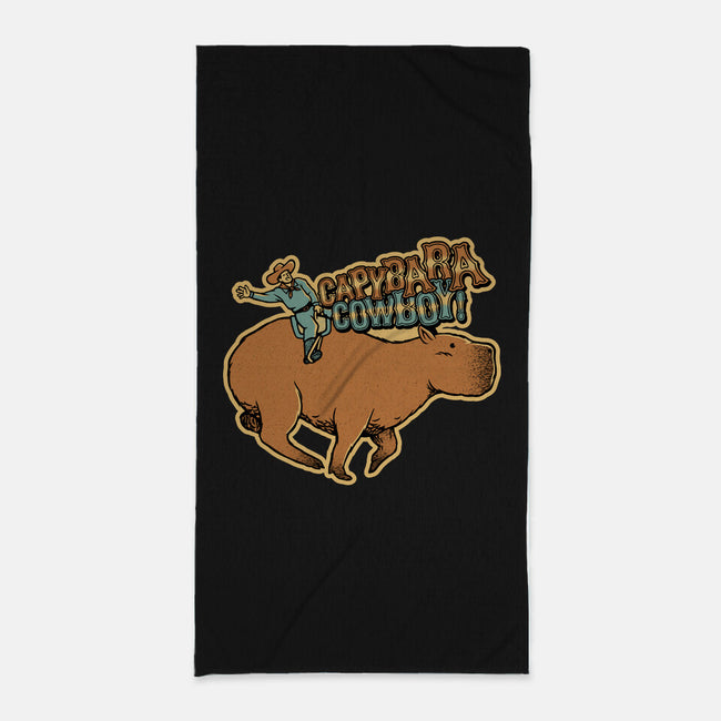 Capybara Cowboy-None-Beach-Towel-tobefonseca