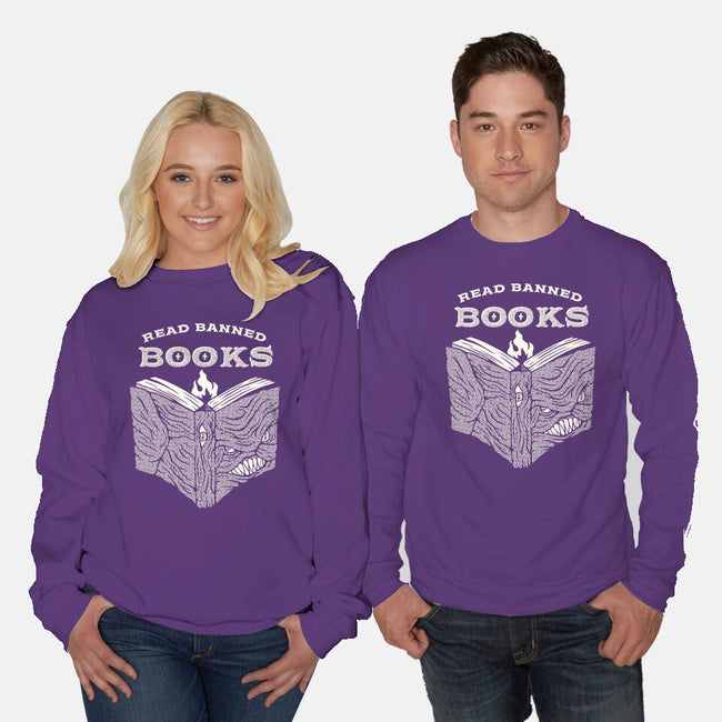 Read Banned Books-Unisex-Crew Neck-Sweatshirt-tobefonseca