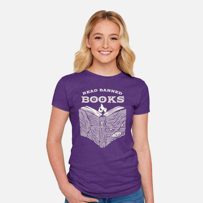 Read Banned Books-Womens-Fitted-Tee-tobefonseca