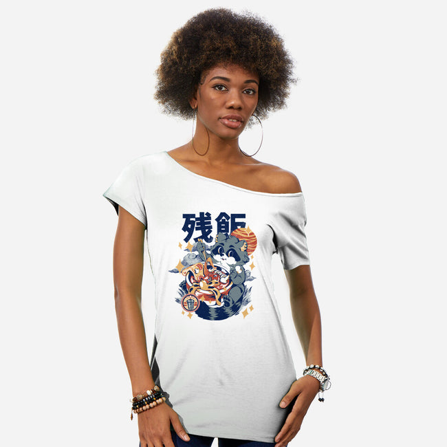 Trash Ramen-Womens-Off Shoulder-Tee-Estudio Horta