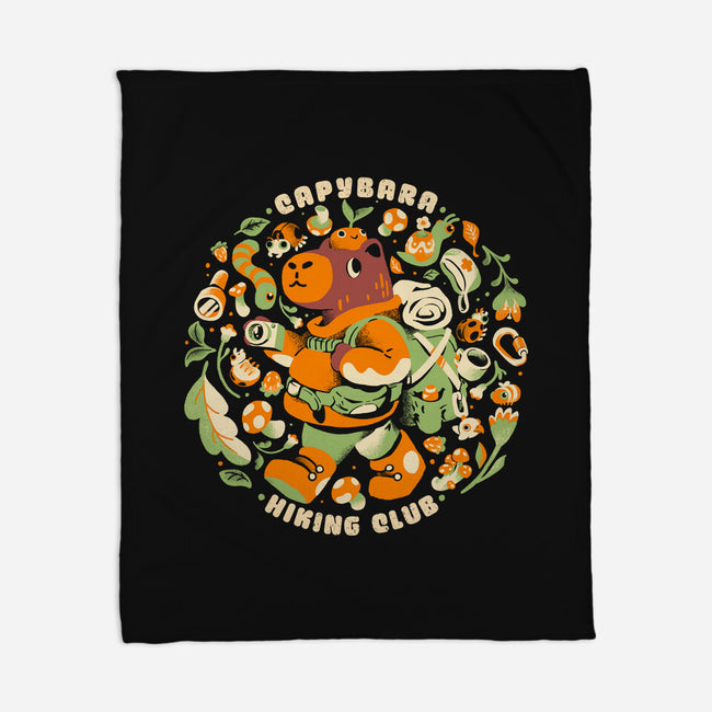 Capybara Hiking Club-None-Fleece-Blanket-Estudio Horta