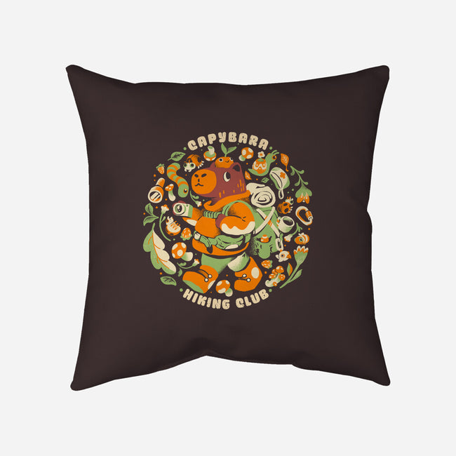 Capybara Hiking Club-None-Non-Removable Cover w Insert-Throw Pillow-Estudio Horta