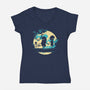 Limbo's Moon-Womens-V-Neck-Tee-Xentee