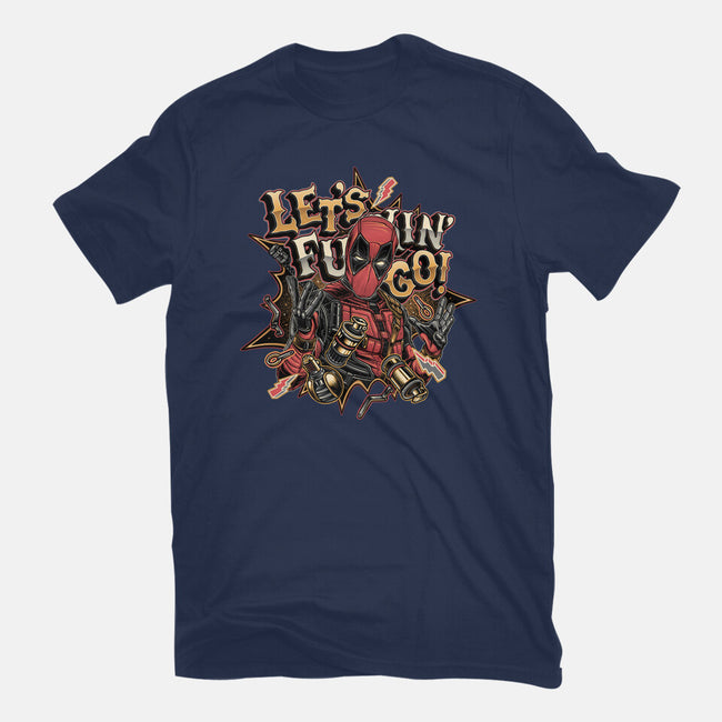 Let’s Freaking Go-Womens-Fitted-Tee-glitchygorilla