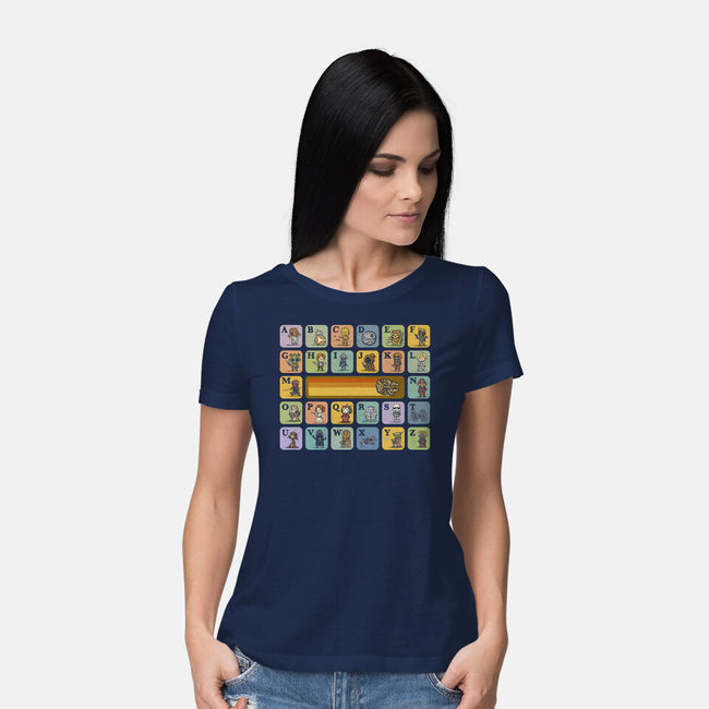 Alphabet Wars-Womens-Basic-Tee-kg07