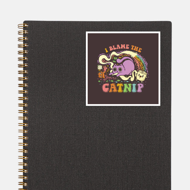 I Blame The Catnip-None-Glossy-Sticker-kg07