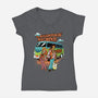 The Woodstock Machine-Womens-V-Neck-Tee-Roni Nucleart